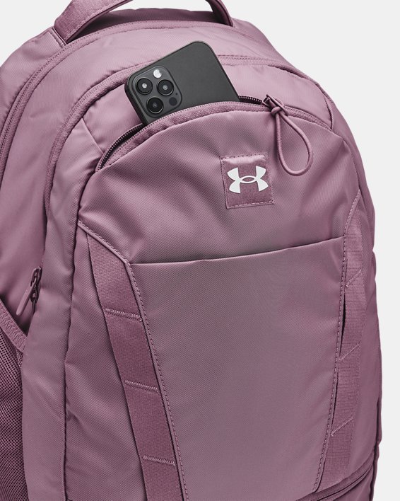 Women's UA Hustle Signature Backpack, Purple, pdpMainDesktop image number 4